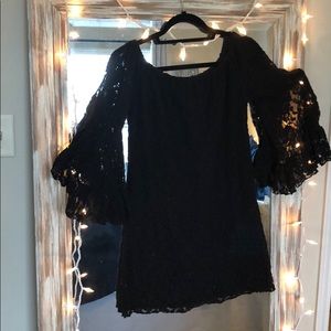 Black off the shoulder dress